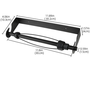 Portarotolo da cucina a mano singola strappo operabile sotto l'armadio supporto a parete supporto per asciugamani di carta con ammortizzatore lungo - Product Image 3