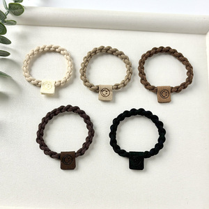 Korean Style Braided Hair <b>Tie</b> Nylon Off White Light <b>Brown</b> Dark <b>Brown</b> Black High Elasticity Daily Use Headdress Weaving - Product Image 1