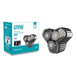 เครื่องโกนหนวดไฟฟ้า Winningstar แบบ 3 หัว  กันน้ำ IPX7 ชาร์จแบบ Type-C สำหรับผู้ชาย พกพาสะดวก เหมาะสำหรับการเดินทาง - Product Image 1