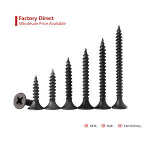 Tornillos para paneles <span class=keywords><strong>de</strong></span> yeso <span class=keywords><strong>de</strong></span> rosca fina y punta afilada # Tornillo <span class=keywords><strong>de</strong></span> 6x1 pulgadas con cabeza <span class=keywords><strong>de</strong></span> trompeta <span class=keywords><strong>de</strong></span> óxido negro fosfatado para paneles <span class=keywords><strong>de</strong></span> yeso y madera - Product Image 2