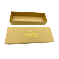 Boîtes d'emballage personnalisées élégantes en papier kraft brun naturel avec couvercle amovible, dotées d'un revêtement UV, d'un gaufrage et d'une lamination mate pour cadeaux