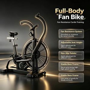 Vélo d'exercice commercial avec ventilateur et accessoires complets, toutes pièces incluses, prêt à l'installation, vélo de gym - Product Image 2