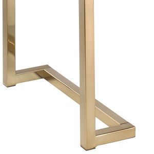 Banco de metal DB Boice de tela negra y acabado champán para dormitorio, sala de estar, hotel o apartamento, muebles para el hogar - Product Image 1