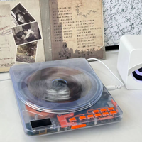 Lecteur CD portable BT à coque transparente, anti-choc, lecture de mémoire, lecteur de cartes USB TF pour les voyages