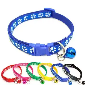 Tùy Chỉnh Pet Bell Collars Cat Dog Nylon Dây Xích Dễ Thương Phim Hoạt Hình In Phụ Kiện Vật Nuôi Nguồn Cung Cấp