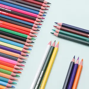 Atacado lápis coloridos glitters-Conjunto de cor de lápis infantil, logotipo personalizado, glitter mini promocional, escola, 50