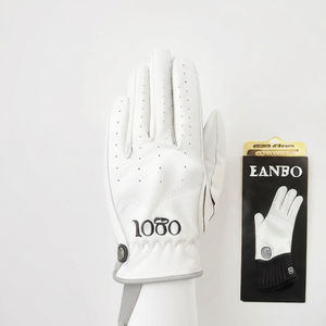 Gant de golf 1080 unisexe en cuir véritable respirant antidérapant avec fermeture à tirette, sangle de poignet légère et réglable, poignées complètes - Product Image 4