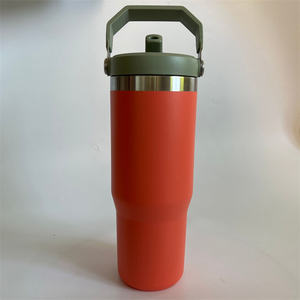 20oz Isolation Sous Vide Voyage tumbler Voyage tasse avec flip <span class=keywords><strong>paille</strong></span> et poignée couvercle - Product Image 5