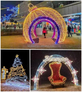 Đèn trang trí Giáng sinh ngoài trời hình hộp quà tặng khổng lồ <span class=keywords><strong>3D</strong></span>, đèn LED - Product Image 4