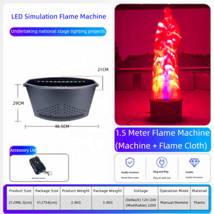 DJ <span class=keywords><strong>Disco</strong></span>-Beleuchtung Blaue PVC-Kunstflammen Dekoration Bühneneffekt LED-Flammenmaschine - Product Image 3