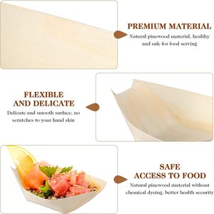 Harga Murah baki kayu <span class=keywords><strong>sushi</strong></span> beberapa ukuran sekali pakai piring kayu salmon - Product Image 4