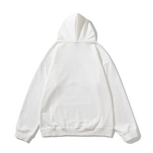 Sudadera con capucha de invierno 100% algodón para hombre, personalizada al por mayor, con letras góticas europeas y americanas, con pedrería, holgada e informal. - Product Image 4