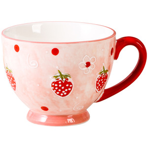 Taza <span class=keywords><strong>de</strong></span> avena <span class=keywords><strong>de</strong></span> fruta <span class=keywords><strong>de</strong></span> cerámica pintada a mano, taza creativa <span class=keywords><strong>de</strong></span> café <span class=keywords><strong>de</strong></span> <span class=keywords><strong>la</strong></span> <span class=keywords><strong>mañana</strong></span>, té <span class=keywords><strong>de</strong></span> <span class=keywords><strong>la</strong></span> tarde, taza <span class=keywords><strong>de</strong></span> leche para mujeres, lindo desayuno, fiesta, bebida - Product Image 5