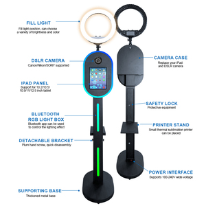 Almacén de EE. UU. Portátil Oval Dslr <span class=keywords><strong>iPad</strong></span> Photo Booth Shell con pantalla Lcd Handheld Photo Booth Kiosk Stand <span class=keywords><strong>iPad</strong></span> Booth - Product Image 2