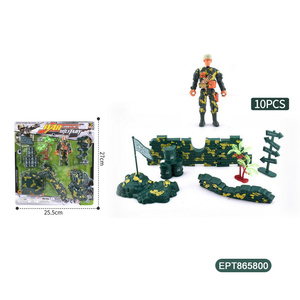 EPT Military Ops Green Plastic Army Figure Play Set 5PCs Series <span class=keywords><strong>Soldados</strong></span> de juguete con pistolas de tiro para niños y niños - Product Image 4