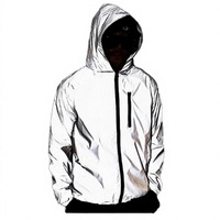 Veste coupe-vent réfléchissante ultra-résistante au design classique pour homme, manteau long décontracté, coque rigide, résistant à l'eau, grande taille
