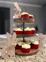 Tour à Cupcake en bois à 3 niveaux et plateau à biscuits support de service pour présentoir de buffet à dessert supports de stockage et supports