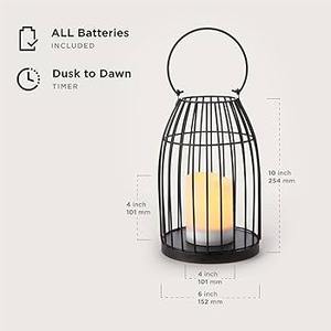 Lanterne décorative en fil de fer métallique, porte-bougie, design en forme de pichet, vase de sol - Product Image 2