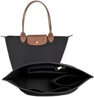 Insert de sac cosmétique en feutre écologique pour sac fourre-tout Dumpling, organisateur multi-compartiments grande capacité