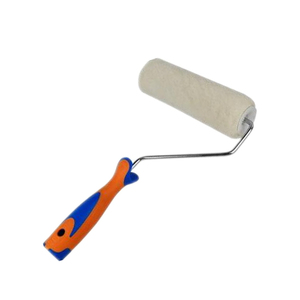 Sanfine Rouleau en laine de <span class=keywords><strong>mouton</strong></span> résistant au hangar Rouleau à siestes Brosse Kit de rouleau à peinture en peau d'agneau avec poignée TPR anti-fatigue durable - Product Image 5