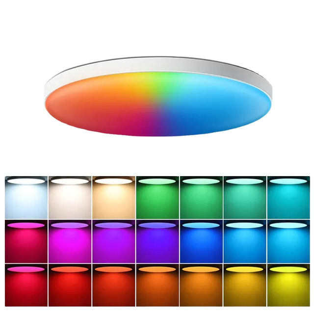 Smart Tuya App Controlled AC85-265V Blue-Tooth Music Dimmable Tuya Smart WiFi 24W RGBCW Ceiling Light for Home PST-TY-CL1