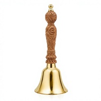 Cloche à main en laiton pour la Pooja, le culte religieux, la prière hindoue traditionnelle, cloche de temple en laiton, décoration pour le foyer et la salle de prière