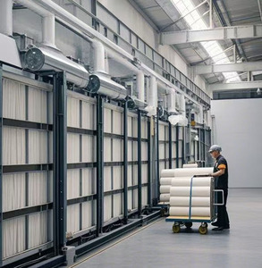 Rouleau de média filtrant pré-filtrant pour la fabrication, EU2 EU3 EU4 G3 G4, en coton, polyester et fibres synthétiques, pour filtre à air de système CVC - Product Image 2