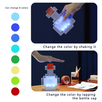 Game Pixel entourant la bouteille de médicament 8 couleurs Pixel lumineux LED veilleuse charge LED ambiance intérieure éclairage cadeau