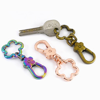 Deepeel XP230 65*21mm bricolage coloré Floral alliage porte-clés fermoirs pour sac bijoux accessoires chien boucle mousqueton pivotant homard