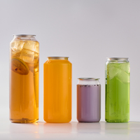Boîte en plastique transparente avec couvercle facile à ouvrir et machine de scellage 350ml 400ml 500ml Pp Pet Boîte de conserve pour boissons café soda gâteau