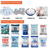 Automatische verticale verpakkingsmachine voor ijsblokjes 1kg-10kg vullen, wegen, sealen en verpakken