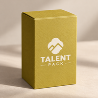 Emballage en carton rigide vert foncé avec design à rabat, produits uniques en flexographie, logo personnalisé, petites boîtes cadeaux en papier pliables