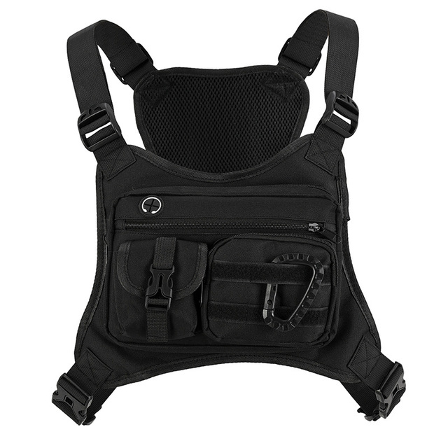 Men's Cycling Backpack Outdoor Tactical Chest Pack Multifunctional Riding Chest Bag Breathable Waterproof Sports Vest Backpack