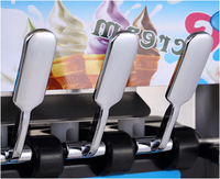 Machine à glace molle et yaourt glacé automatique en acier inoxydable de qualité commerciale, homologuée CE, nouvelle, 3 saveurs, 20-25 L/h