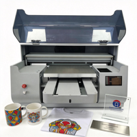 Impresora UV Plana A3 con Tapa Abatible y Doble Cabezal de Impresión Epson DX7, Puede Imprimir en Acrílico, Papelería, Botellas, Artículos Promocionales