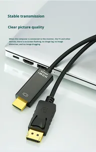 Câble DP mâle-mâle à âme en cuivre de 2,2 m compatible haute définition pour connexion d'écran d'ordinateur - Product Image 2