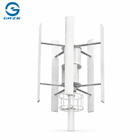 Éolienne à axe vertical GWH-2KW pour toit de maison, ferme, télécommunications, alimentation hors réseau, énergie renouvelable hybride éolienne-solaire VAWT