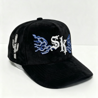Gorra de Béisbol Personalizada con Logotipo, 5 Paneles, Gamuza, Perfil Bajo, Estructurada, Letra Bordada en 3D, Alta Calidad, Ajustable para Hombre