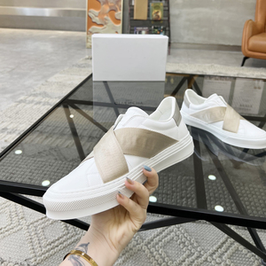 Baskets décontractées pour hommes en cuir de vachette véritable avec bande élastique, légères, antidérapantes, tendance, style skate, Guangdong - Product Image 5
