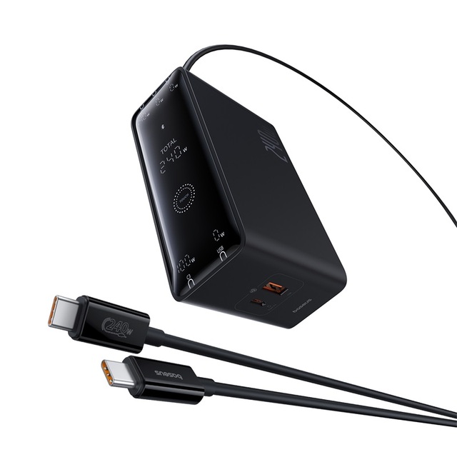 240W Digital GaN Charger Laptop Charger for Lenovo HP Macbook Usb C Charger With DC Port Fast Charging for iPhone Xiaomi