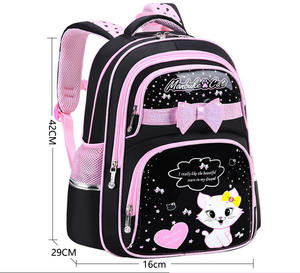 थोक लड़की स्कूल बैग किशोरी के लिए प्यारा कार्टून बिल्ली माउस निविड़ अंधकार स्कूल बैग - Product Image 2