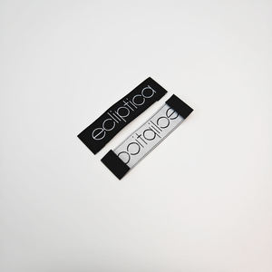 Étiquettes tissées en coton écologique de haute qualité, imprimées à l'écran, pour vêtements, avec logo de marque de luxe, étiquette tissée bio à coudre au col - Product Image 1