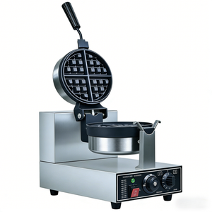 Gaufrier commercial multifonction robuste avec plaques interchangeables personnalisables, rotation numérique, puissance 1300W, minuterie d'arrêt automatique - Product Image 6