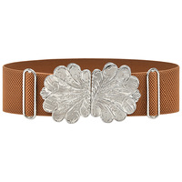 Ceinture décorative réglable pour femmes, style européen et américain, en alliage épais, style doux, pour manteaux et robes ; Ceinture de taille ajustable