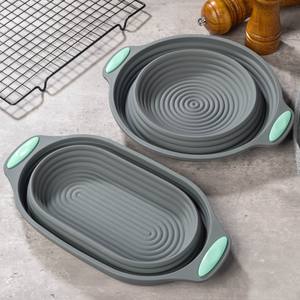 Juego de cestas de silicona para prueba de pan de masa fermentada, 2 uds., cuenco para hornear fermentado, suministros para hornear pan, <span class=keywords><strong>Kit</strong></span> de inicio óptimo de masa fermentada - Product Image 2