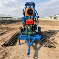 Machine de forage hydraulique portable diesel Liyo 150 22HP 25HP, mini-foreuse de puits d'eau de 100 à 150 m pour l'approvisionnement en eau des fermes