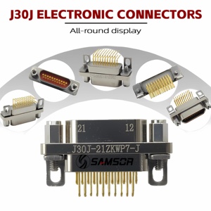Conector Hembra Micro-<span class=keywords><strong>D</strong></span> de 21 Pines J30J de 90 Grados para PCB con Carcasa Metálica MIL-DTL-83513/<span class=keywords><strong>MDM</strong></span> de 2 Filas J30J-21ZKWP7-J - Product Image 2