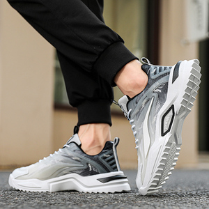Zapatos Deportivos Casuales para Hombre, con Degradado de Color, Cómodos, con Amortiguación de Aire, Suaves, Antideslizantes, con Cordones de Tela - Product Image 4