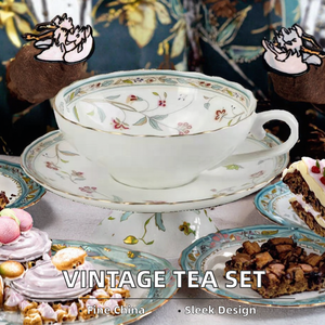 Juego de platillo de taza Royal <span class=keywords><strong>Albert</strong></span> inglés Vintage diseño de cerámica de hueso de flor personalizado para té <span class=keywords><strong>café</strong></span> estilo minimalista para obsequios - Product Image 4