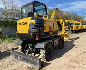 מחפר מיני גלגלים הידראולי הידראולי HYUNDAI 60w-7 משומש במצב טוב